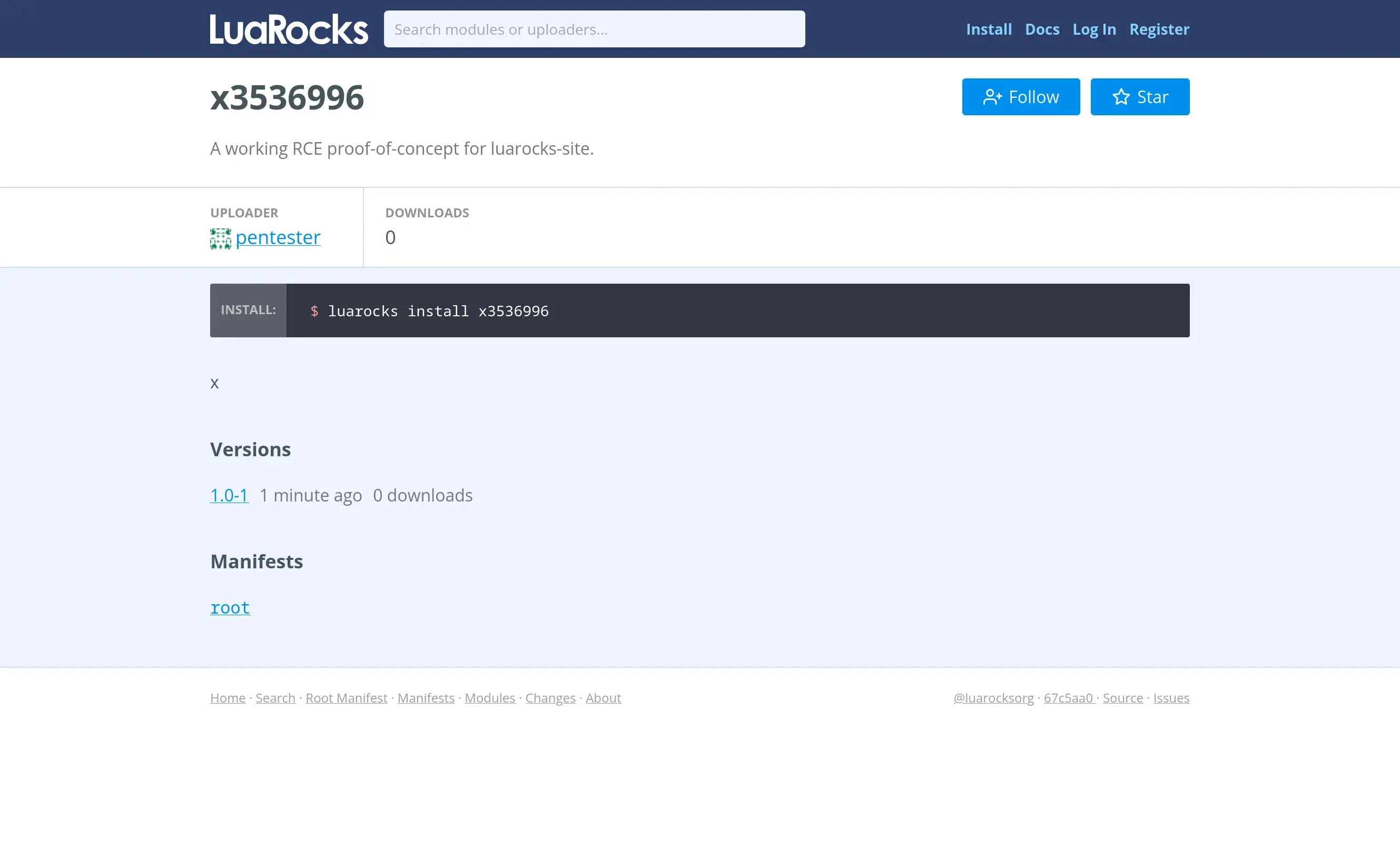 successful execution of the package.loaded payload search